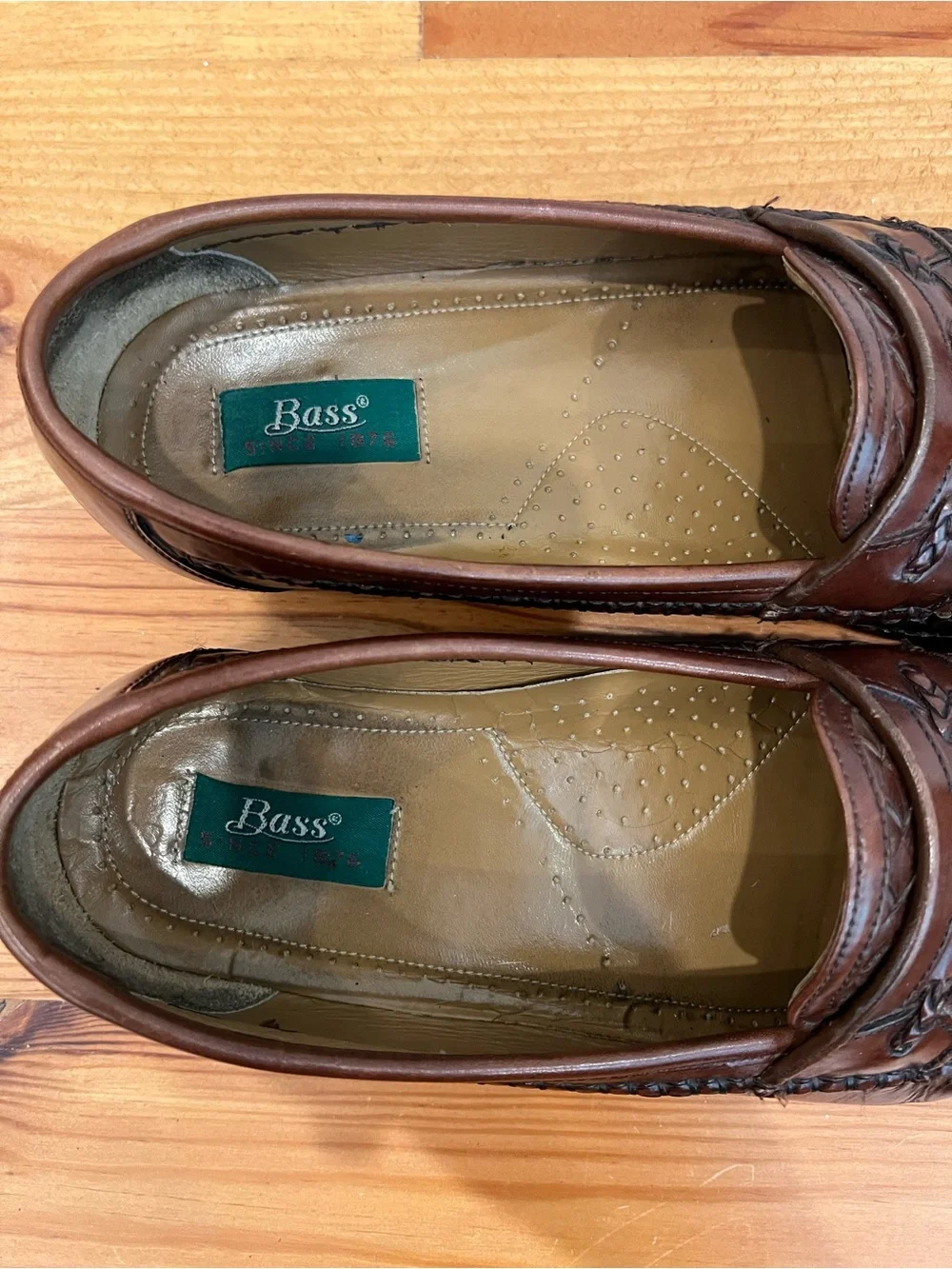 GH Bass Weejuns Shoes Mens Size 11.5 D Brown Leather Tassel Warner Dress Loafers